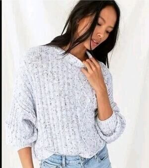 Free People Cutting Edge Cropped Cable Knit Sweater Sz Small